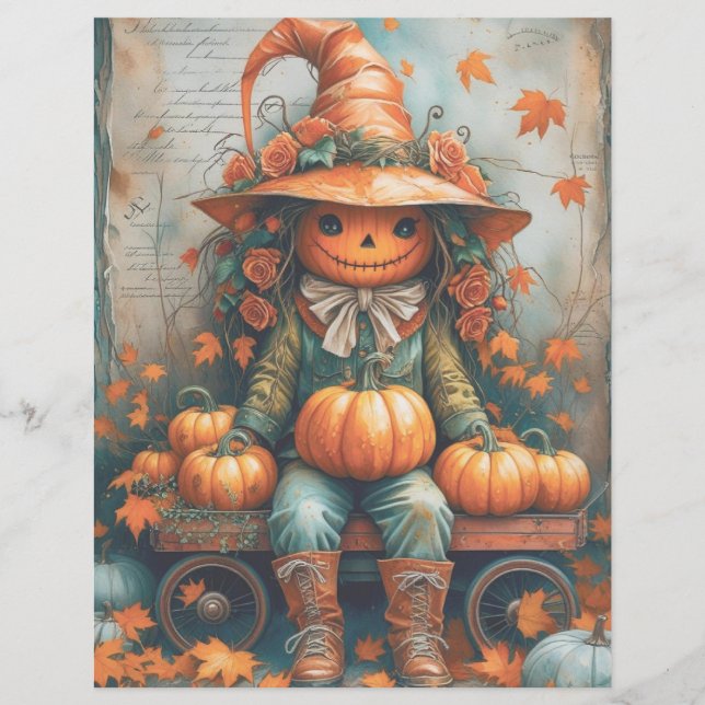 Skrämmande gotiskt vintage Halloween-urkunds pappe (Framsida)