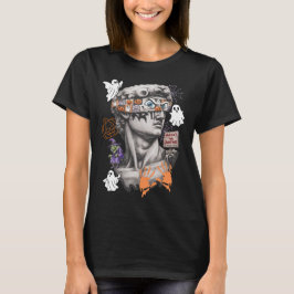 Skrämmande grekisk staty Halloween, klassisk konst T Shirt