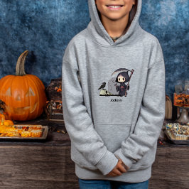 Skrämmande Grim Reaper Kyrkogård Kråka Gotisk Hall T Shirt