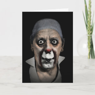 Skrämmande Grock Clown Födelsedags Kort
