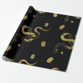 Skrämmande guld svart orm himmelska bus eller godi presentpapper