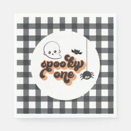 Skrämmande Halloween 1-års födelsedag Pappersservett