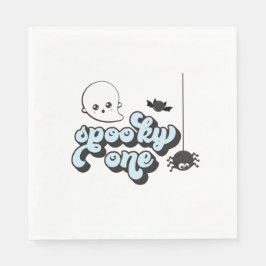 Skrämmande Halloween 1-års födelsedag Pappersservett