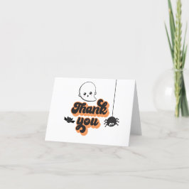 Skrämmande Halloween 1-års födelsedag Tack Kort