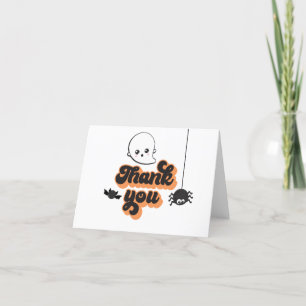 Skrämmande Halloween 1-års födelsedag Tack Kort
