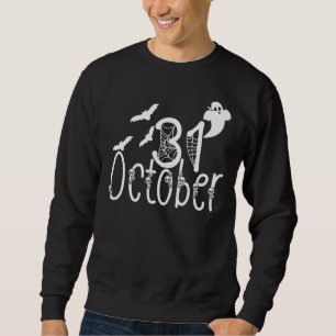Skrämmande Halloween 31 Oktober Lång Ärmad Tröja