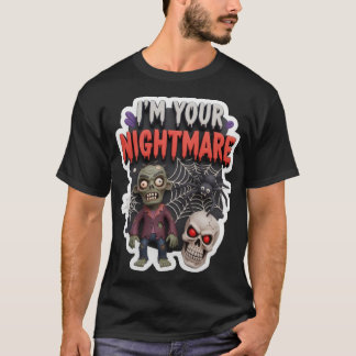 Skrämmande Halloween 3D-illustration med zombie sp T Shirt