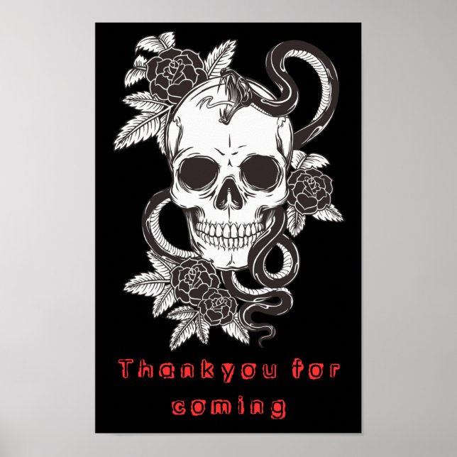 🩸👻Skrämmande Halloween-affisch Poster (Framsidan)