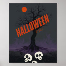 🎃👻Skrämmande Halloween-affisch