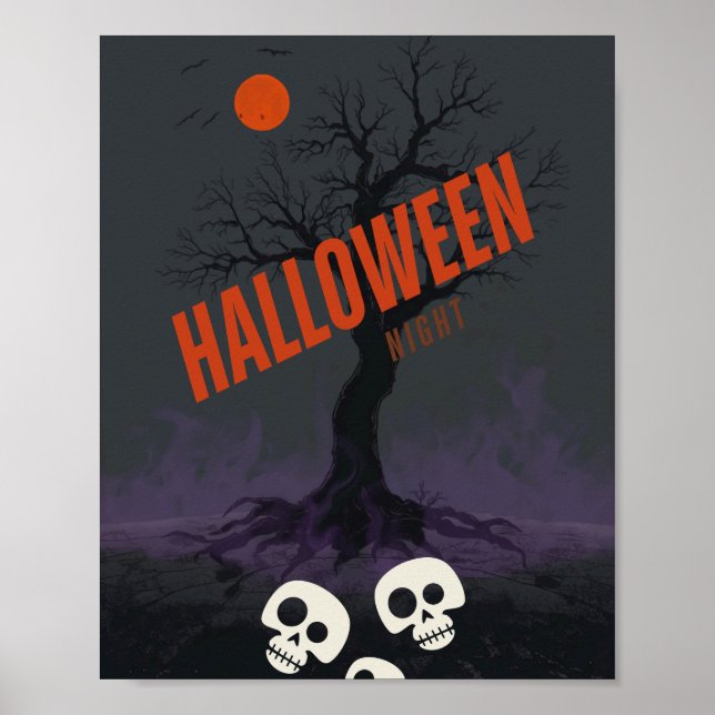 🎃👻Skrämmande Halloween-affisch Poster (Framsidan)