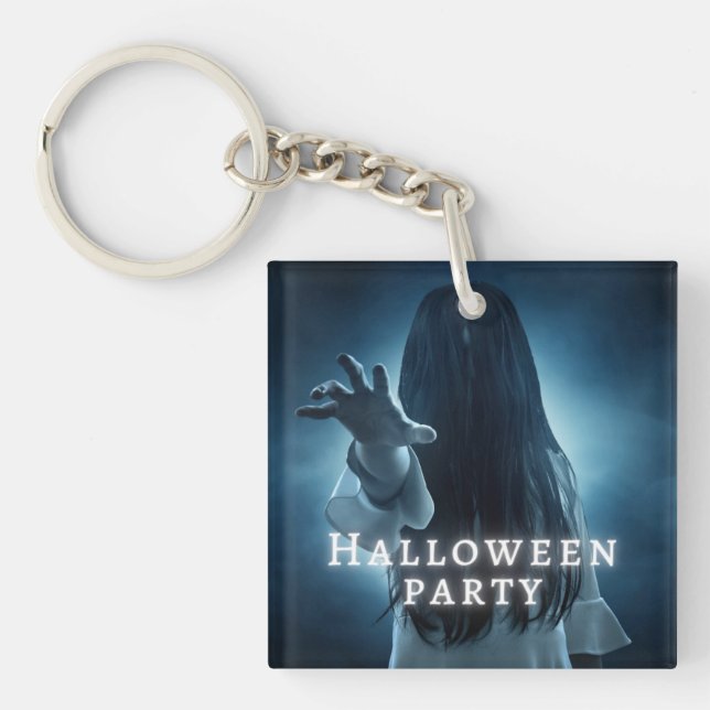 Skrämmande Halloween-akrylnyckelring – Perfekt gåv (Framsidan)