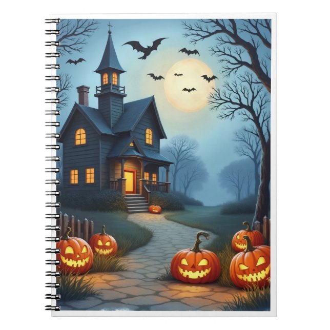 Skrämmande Halloween anteckningsbok (Framsidan)