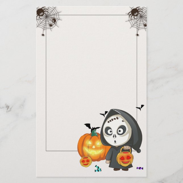 Skrämmande Halloween brevpapper (Framsida)