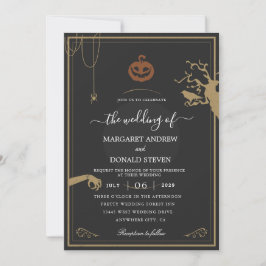 skrämmande Halloween-bröllopsinbjudningar Inbjudningar