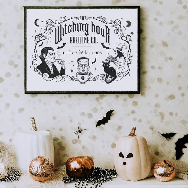 Skrämmande Halloween Coffee Company Köks Art Print Poster (Skapare uppladdad)
