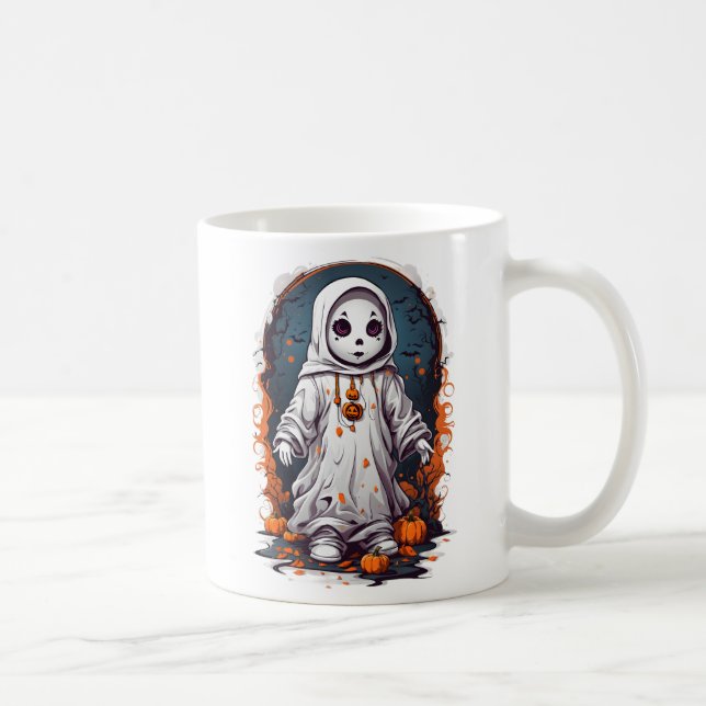 Skrämmande Halloween-docka Kaffemugg (Höger)