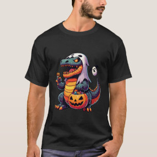 Skrämmande Halloween Drakdöd Ghost Spöklik Sockerp T Shirt