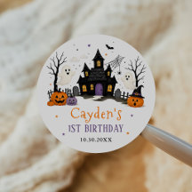 Skrämmande Halloween-fest för 1-årsdag