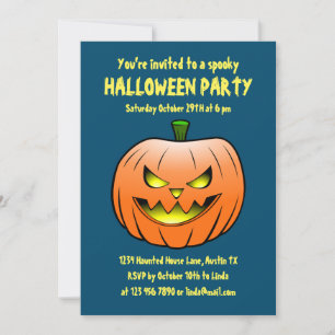 Skrämmande Halloween-fest inbjudan