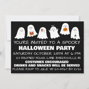 Skrämmande Halloween-fest Inbjudan