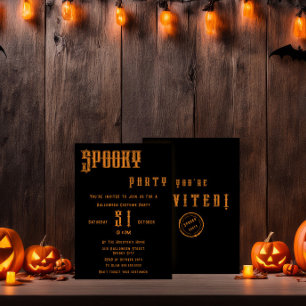 Skrämmande Halloween-fest inbjudan