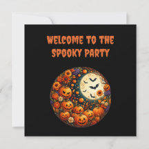 Skrämmande Halloween-fest inbjudan Anpassningsbar
