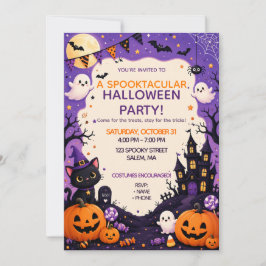 Skrämmande Halloween-fest-inbjudan Inbjudningar
