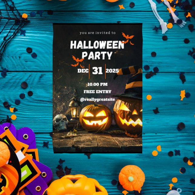 Skrämmande Halloween-fest-inbjudan Inbjudningar (Skapare uppladdad)