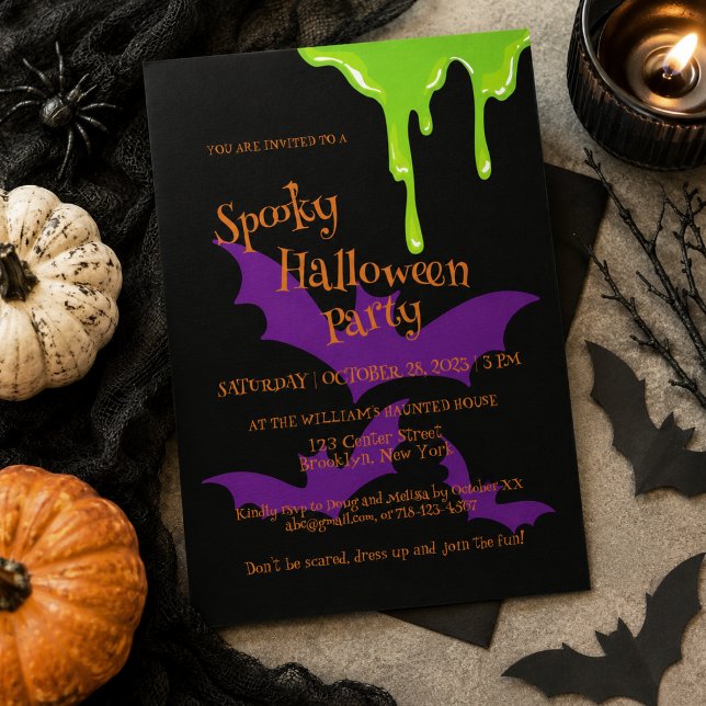 Skrämmande Halloween-fest-inbjudan Inbjudningar (Skapare uppladdad)
