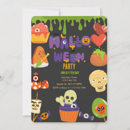 Skrämmande Halloween-fest-inbjudan Inbjudningar