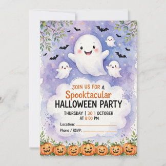 Skrämmande Halloween-fest-inbjudan Inbjudningar