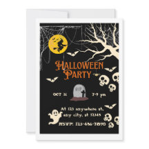 Skrämmande Halloween-fest Invitation