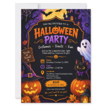 Skrämmande Halloween-fest Invitation – Rolig & Fes