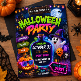 Skrämmande Halloween-fest på natten Inbjudningar