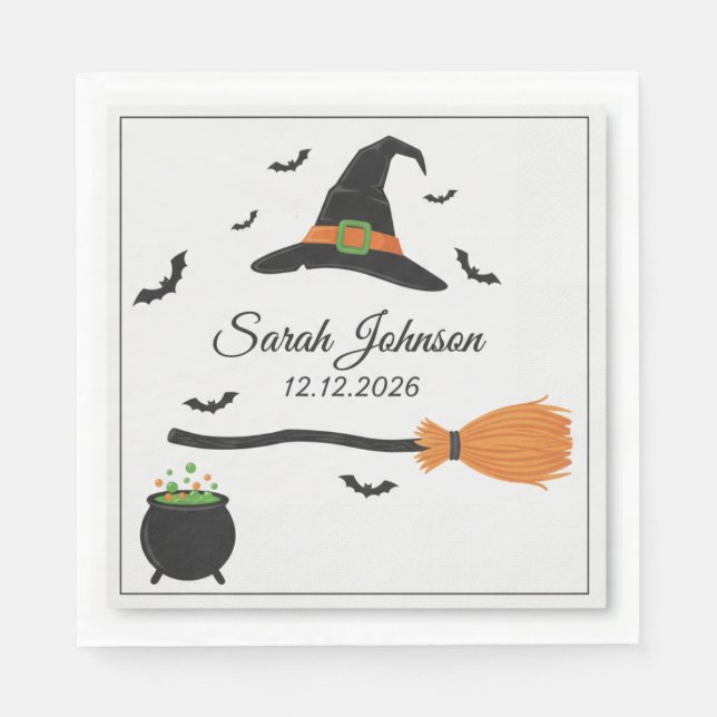 Skrämmande Halloween-fest servetter | 3-lagers söt (Framsidan)