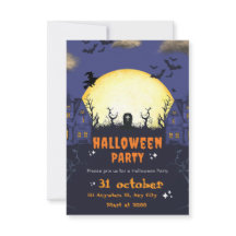 Skrämmande Halloween-festkort