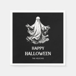 Skrämmande Halloween-festligheter med spöke Pappersservett
