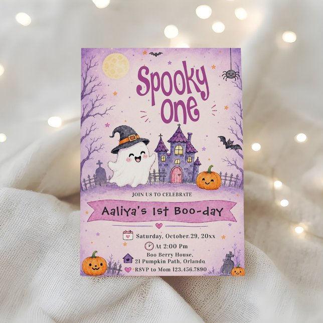 Skrämmande Halloween-födelsedag Inbjudningar (Skapare uppladdad)