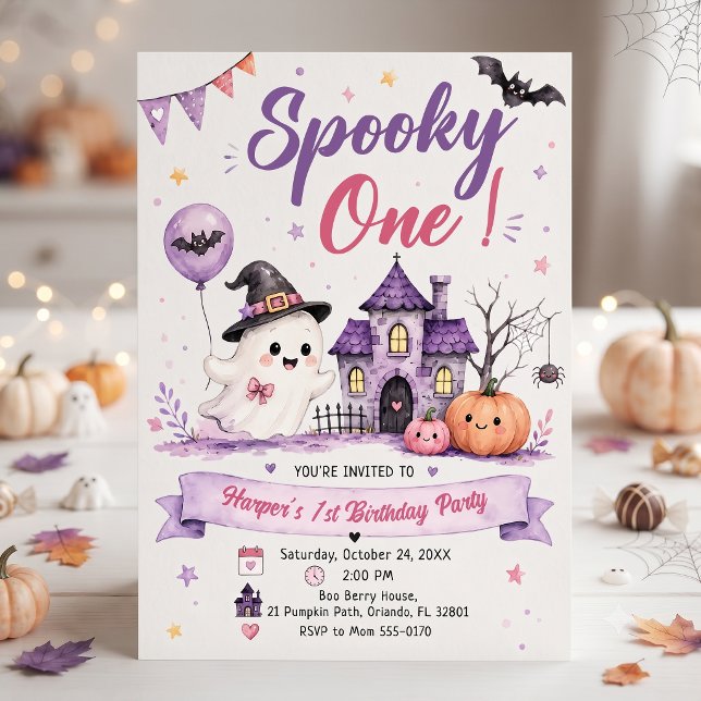 Skrämmande Halloween-födelsedagsfest Inbjudningar (Skapare uppladdad)