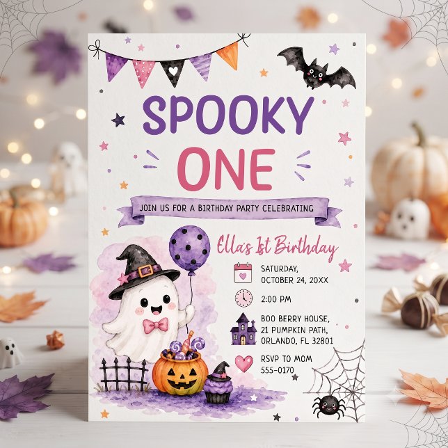 Skrämmande Halloween-födelsedagsfest Inbjudningar (Skapare uppladdad)