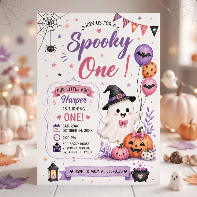 Skrämmande Halloween-födelsedagsfest Inbjudningar (Skapare uppladdad)