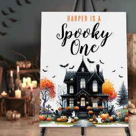 Skrämmande Halloween Födelsedagsfest Skylt