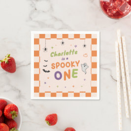 Skrämmande Halloween-födelsedagsservetter för ettå Pappersservett