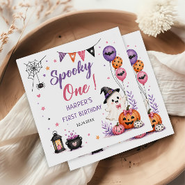 Skrämmande Halloween-födelsedagsservetter Pappersservett