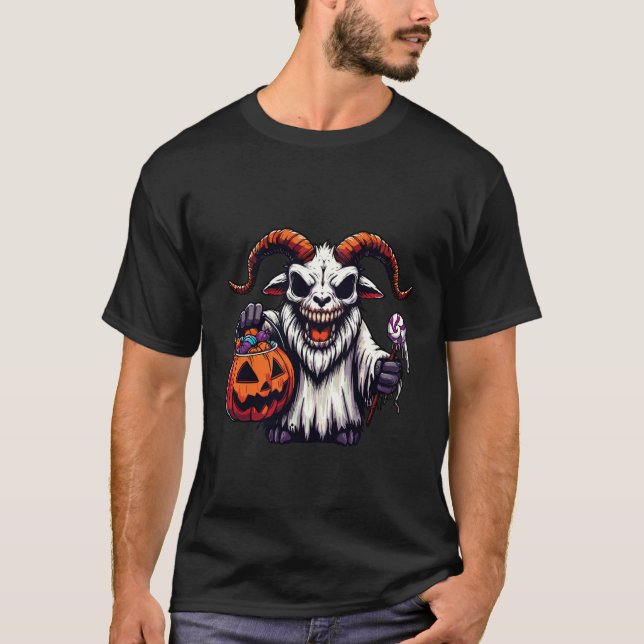 Skrämmande Halloween get-ghost spöklik godispåse 1 T Shirt (Framsida)