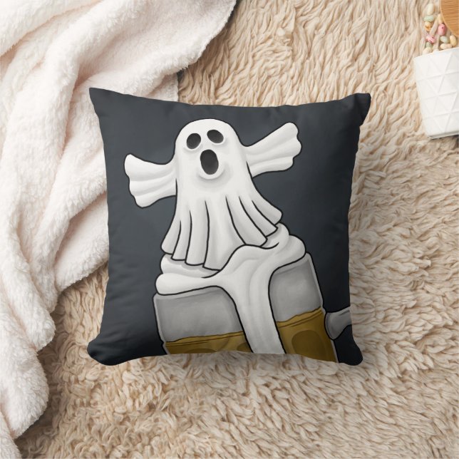 Skrämmande Halloween-ghost  Kudde (Filt)