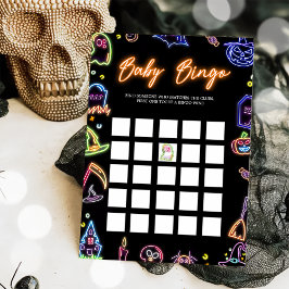 Skrämmande Halloween Glöd Mörk Bingo Spel Kort