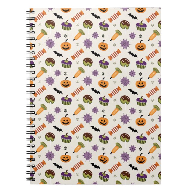 Skrämmande Halloween Godis Anteckningsbok (Framsidan)