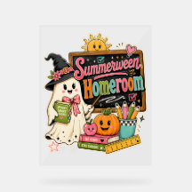 Skrämmande Halloween-grafisk design för skolstarte