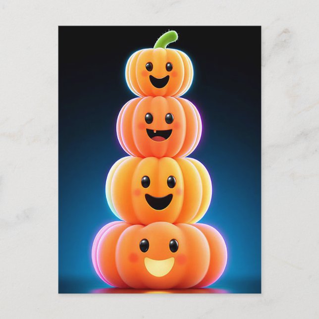 Skrämmande Halloween-gurka Välkomst vykort (Framsida)